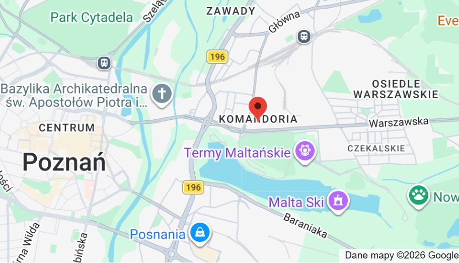 Mapa drogi dojazdowej do warsztatu